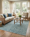 Urban Oasis Rugs Collection Area Rug -  Terrace (Teal) Rectangle Teal  lifestyle 12