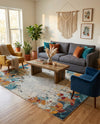 Chromatic Oasis Collection Area Rug -  Twilight Rectangle Multi  lifestyle 15