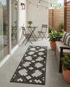 Urban Terrace Collection Area Rug -  Williamsburg Runner Black and White  lifestyle 41