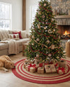 Holiday Hearth Rugs Collection Area Rug - Yuletide Round Natural and Red  lifestyle 43