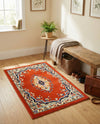 Tabriz Tapestry Collection Area Rug - Azerbaijan (Terracotta) Rectangle Terracotta  lifestyle 16