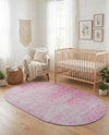 Sahara Essence Collection Area Rug - Oasis (Pink) Oval Pink  lifestyle 76