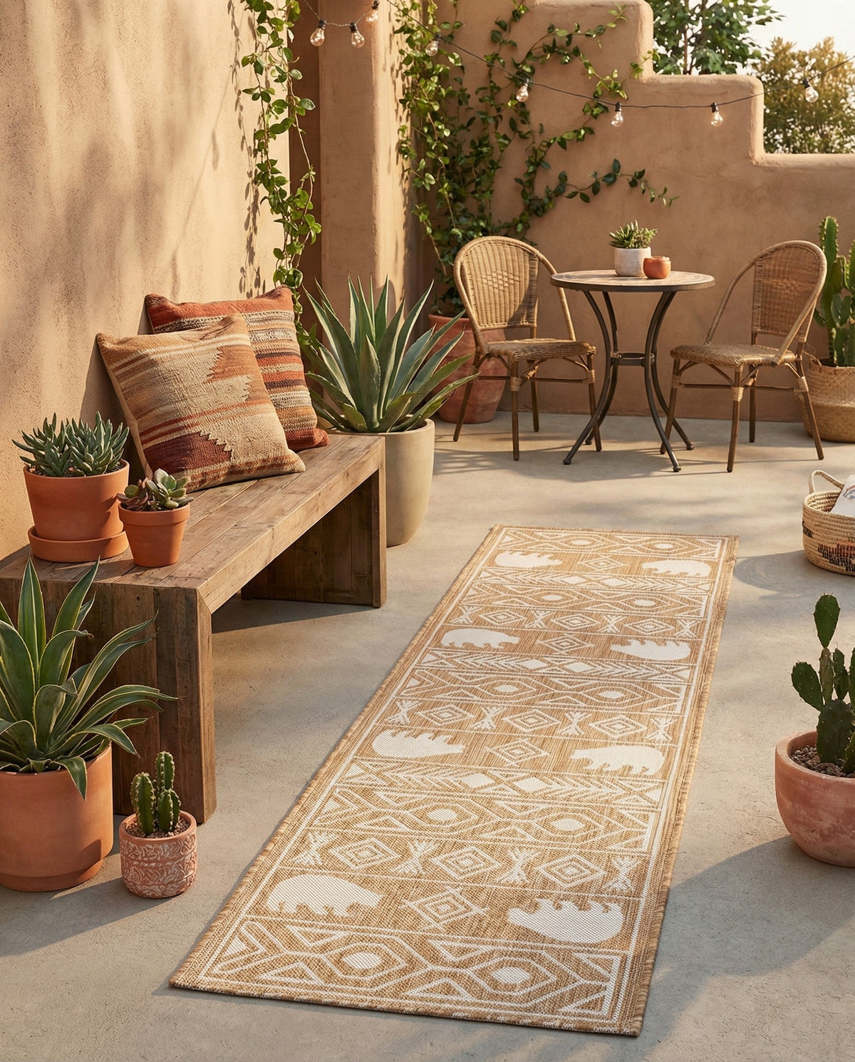 Mesa Oasis Rugs Collection Area Rug - Sundown Runner Taupe  lifestyle 138