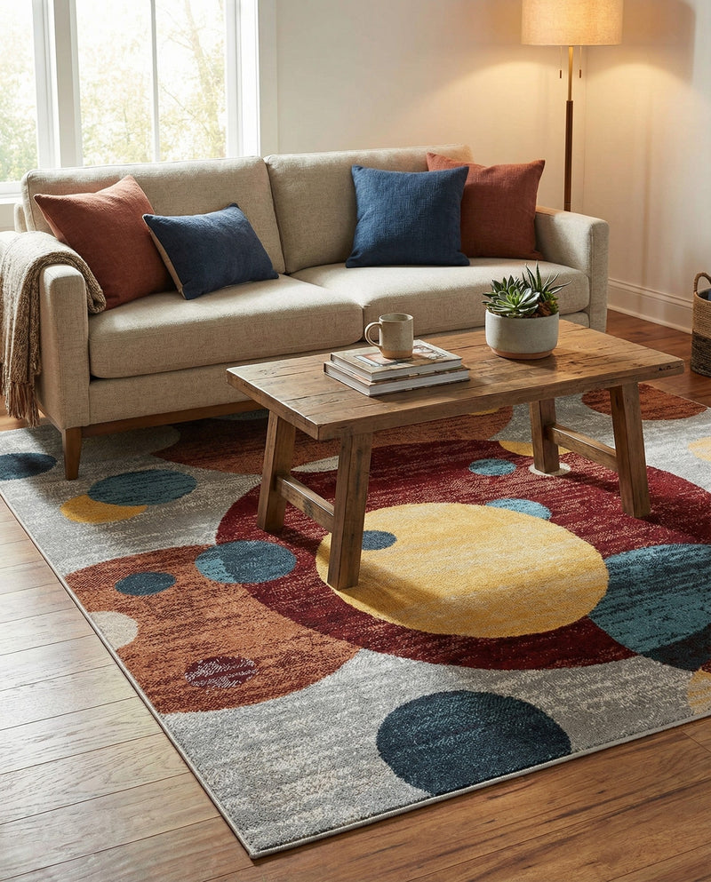 Aegean Elegance Washables Collection Area Rug -  Crete Rectangle Multi  lifestyle 11