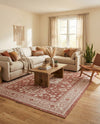 Tribal Terrace Treasures Collection Area Rug -  Incan Isle (Rust Red) Rectangle Rust Red  lifestyle 25