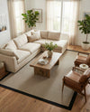 Terrace Fringe Collection Area Rug - Oceanside Rectangle Black  lifestyle 71