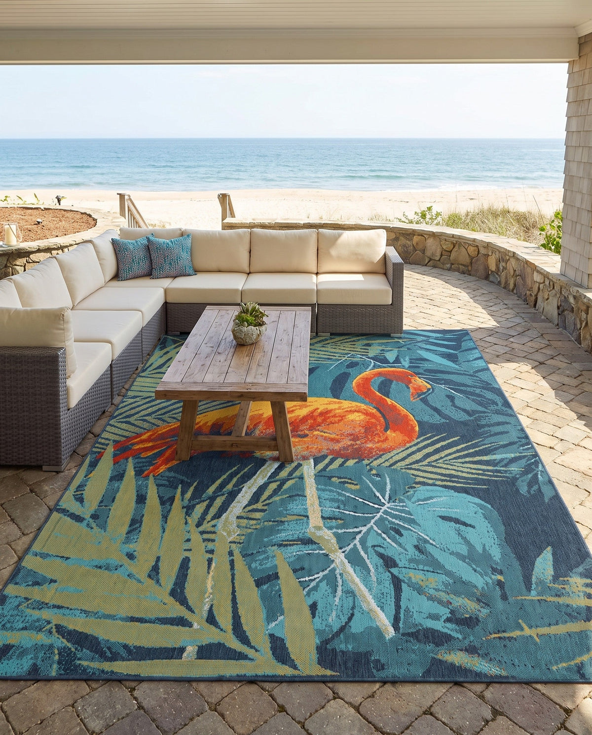 Seaside Haven Rugs Collection Area Rug -  Tidepool Rectangle Multi  lifestyle 16