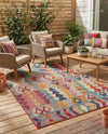 Urban Terrace Collection Area Rug -  Arcade Rectangle Multi  lifestyle 48