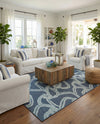 Seaside Haven Rugs Collection Area Rug -  Boardwalk Rectangle Navy Blue  lifestyle 6