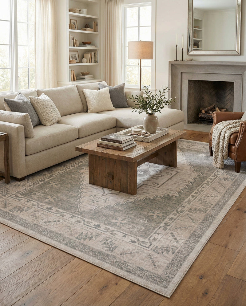 Savannah Series Collection Area Rug -  Augusta (Mink) Rectangle Mink  lifestyle 33