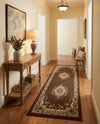 Tabriz Tapestry Collection Area Rug - Azerbaijan (Brown) Runner Brown  lifestyle 43