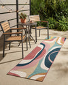 Urban Terrace Collection Area Rug - Venice Runner Multi  lifestyle 69