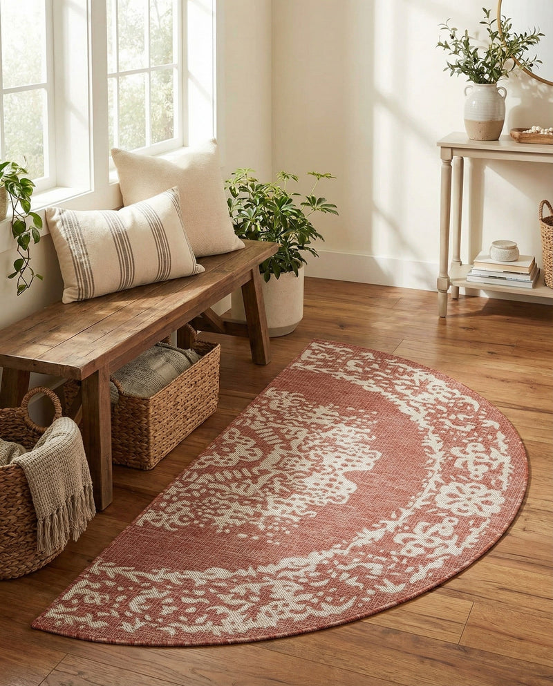 Patio Heritage Collection Area Rug - Savannah (Rust Red) Hearth Rust Red  lifestyle 62