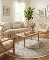 Savannah Series Collection Area Rug -  Augusta (Mink) Round Mink  lifestyle 73