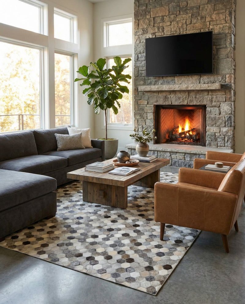 Savannah Hideaway Collection Area Rug - Savannah Rectangle Ivory Gray  lifestyle 14