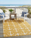 Seaside Haven Rugs Collection Area Rug - Sapphire (Yellow) Rectangle Yellow  lifestyle 22