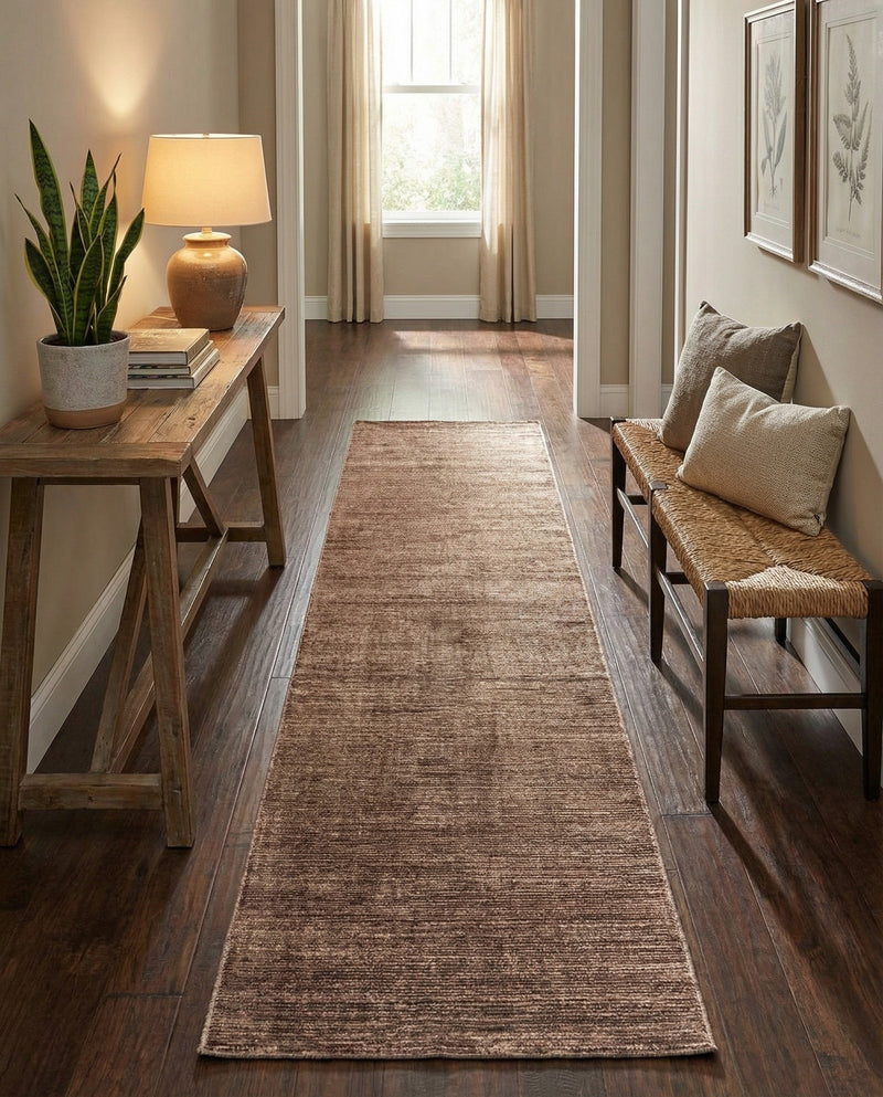 Bloomsbury Elegance Collection Area Rug -  Kensington (Brown) Runner Brown  lifestyle 35