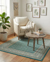 Soho Elegance Collection Area Rug -  Mercer (Turquoise) Square Turquoise  lifestyle 79