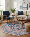 Laguna Sands Collection Area Rug -  Zuma Octagon Navy Blue  lifestyle 50