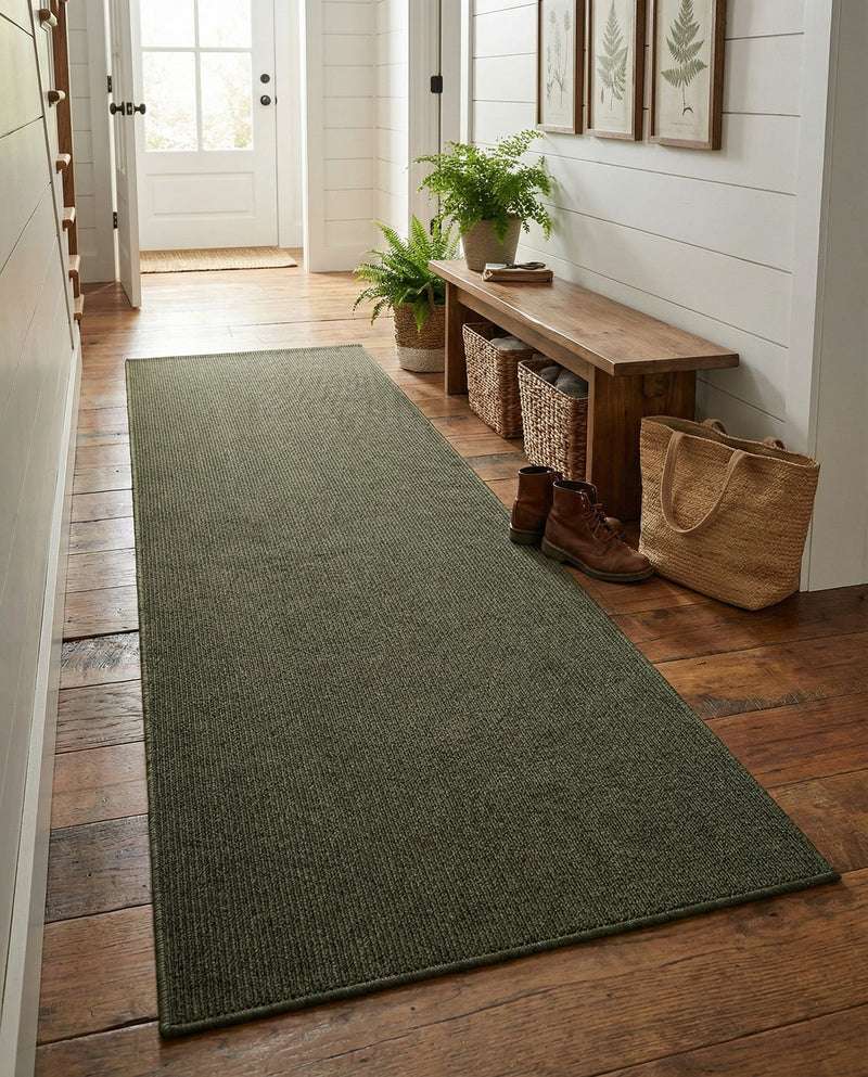 Bloomsbury Elegance Collection Area Rug -  Kensington (Green) Runner Green  lifestyle 76