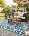 Savannah Escape Collection Area Rug -  Masai Rectangle Navy Blue and Ivory  lifestyle 17