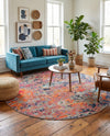 Colorburst Oasis Collection Area Rug -  Prism Round Multi  lifestyle 53