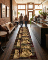 Bistro Lounge Collection Area Rug -  FlatWhite Runner Multi  lifestyle 47