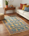 Seville Stripes Collection Area Rug -  Granada (Yellow) Rectangle Yellow  lifestyle 16