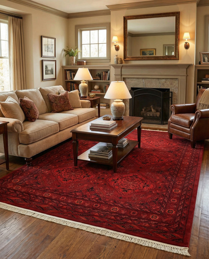 Samarkand Elegance Collection Area Rug -  Samanid Rectangle Red  lifestyle 24