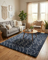 Casablanca Comfort Collection Area Rug -  Fez Rectangle Navy Blue  lifestyle 17