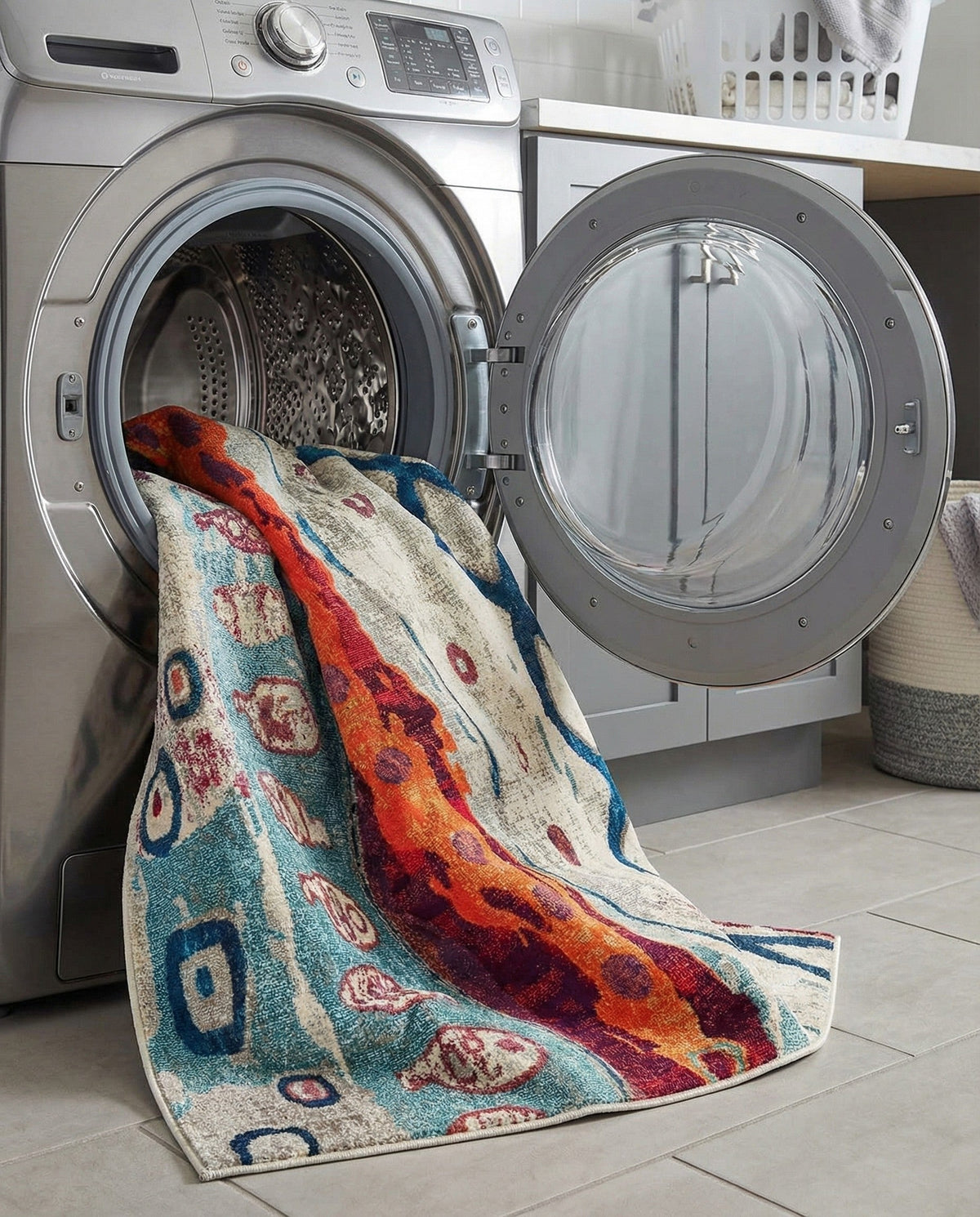 Colorburst Oasis Collection Area Rug -  Lagoon Square Multi  lifestyle 88