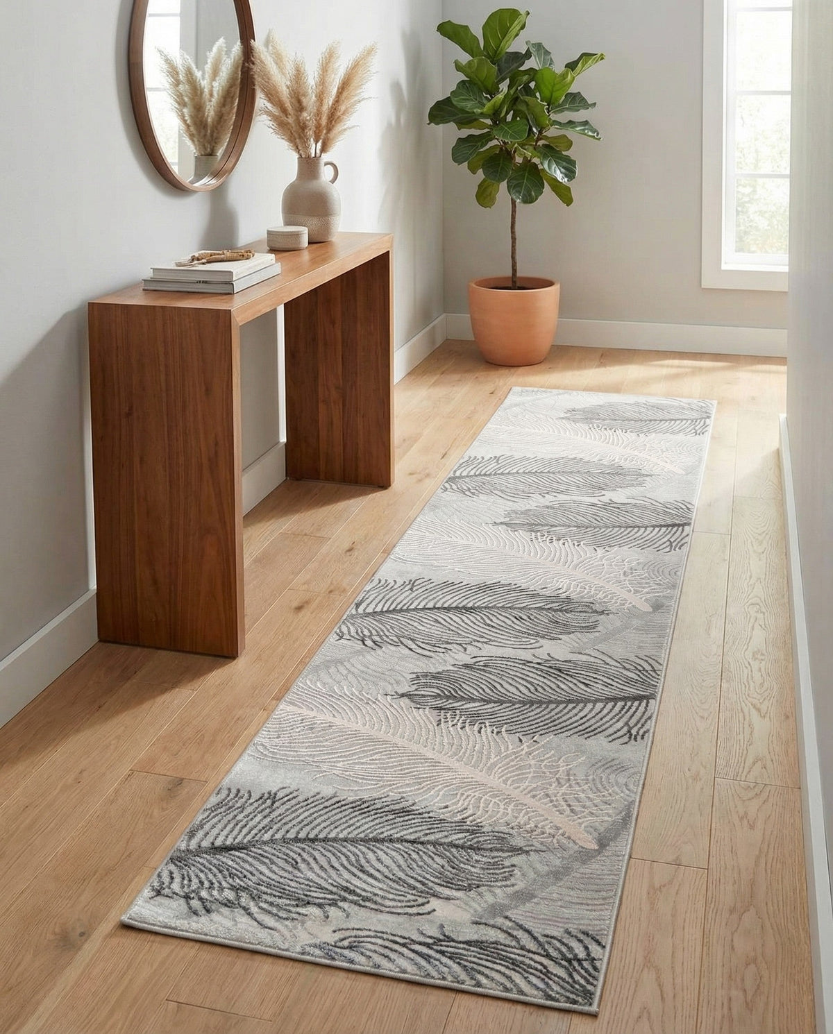 Bloomsbury Elegance Collection Area Rug -  Westminster Runner Gray  lifestyle 153