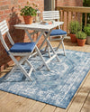 Patio Heritage Collection Area Rug -  Augusta (Blue) Rectangle Blue  lifestyle 33