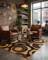 Bistro Lounge Collection Area Rug -  Macchiato Rectangle Beige  lifestyle 8