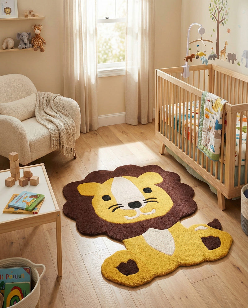 Whimsy Wonders Wool Collection Area Rug -  Jungle Rectangle Yellow  lifestyle 15