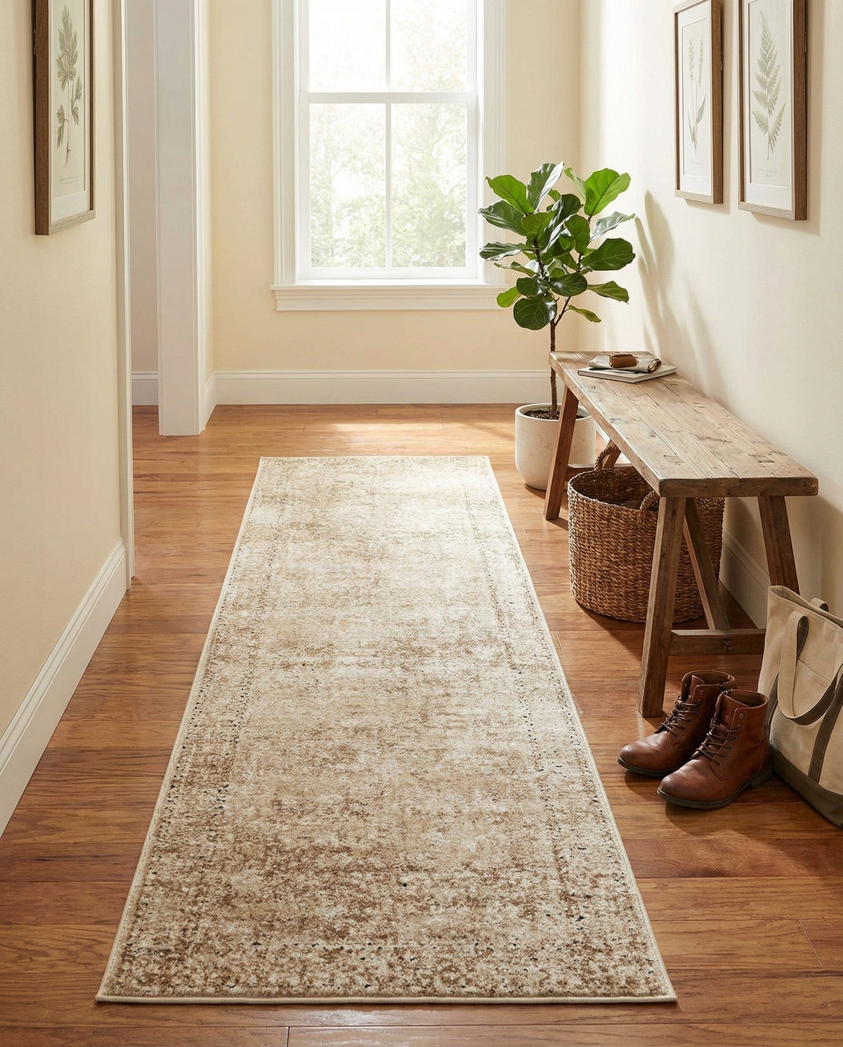 Coastal Manor Collection Area Rug -  Marina Runner Beige  lifestyle 76