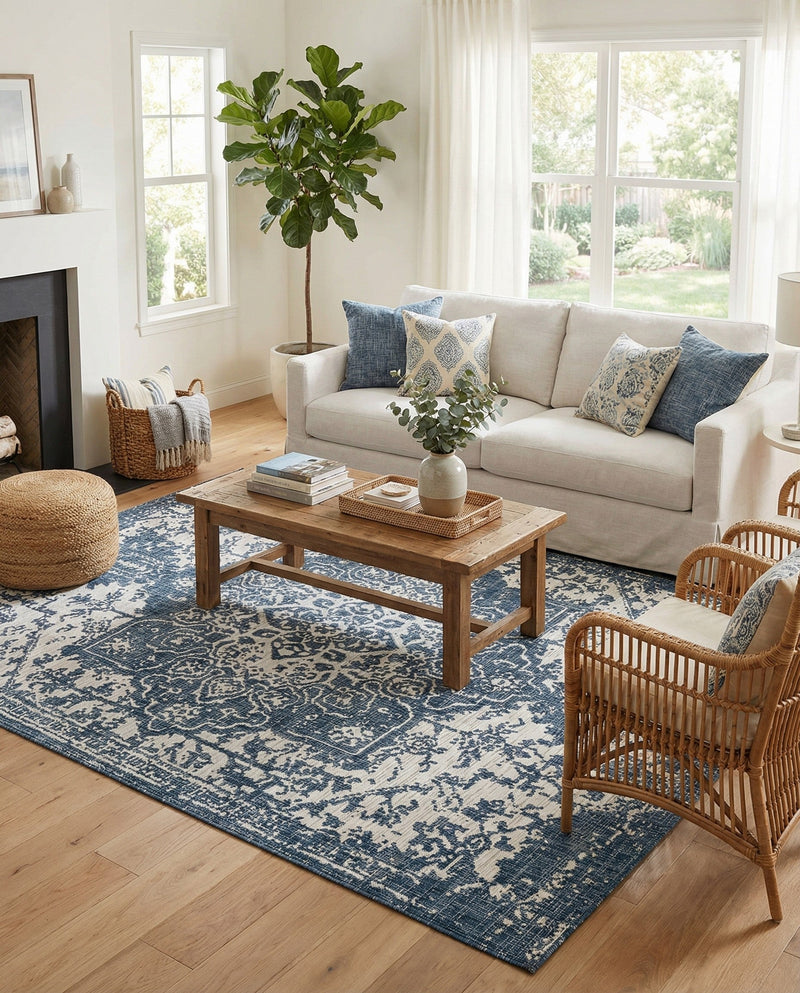 Urban Oasis Rugs Collection Area Rug -  Penthouse (Blue) Rectangle Blue  lifestyle 20