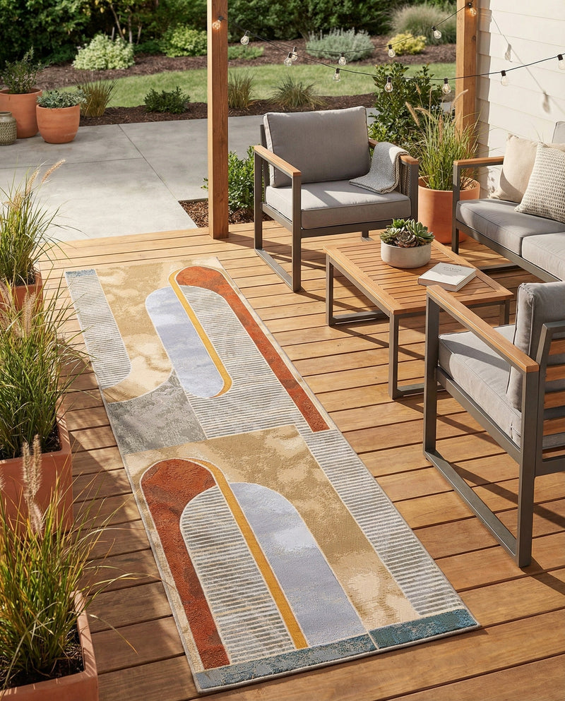 Urban Terrace Collection Area Rug -  Deck Runner Multi  lifestyle 43