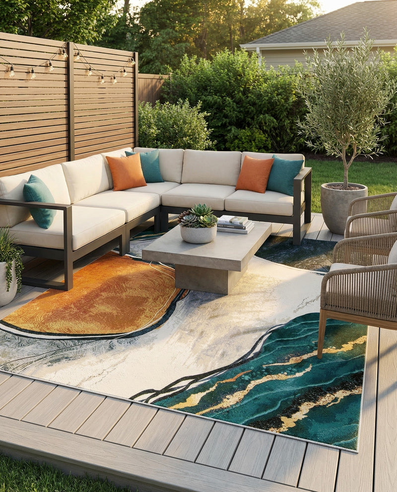 Urban Terrace Collection Area Rug -  Pavilion Rectangle Multi  lifestyle 18