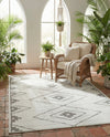 Copenhagen Edge Collection Area Rug -  Frederiksberg Rectangle Ivory  lifestyle 22