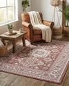 Tribal Terrace Treasures Collection Area Rug -  Incan Isle (Rust Red) Rectangle Rust Red  lifestyle 32