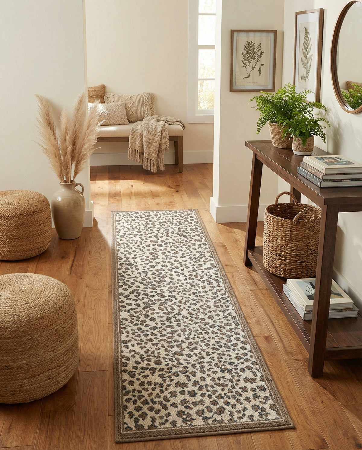 Savannah Sojourn Collection Area Rug - Serengeti Runner Brown  lifestyle 185