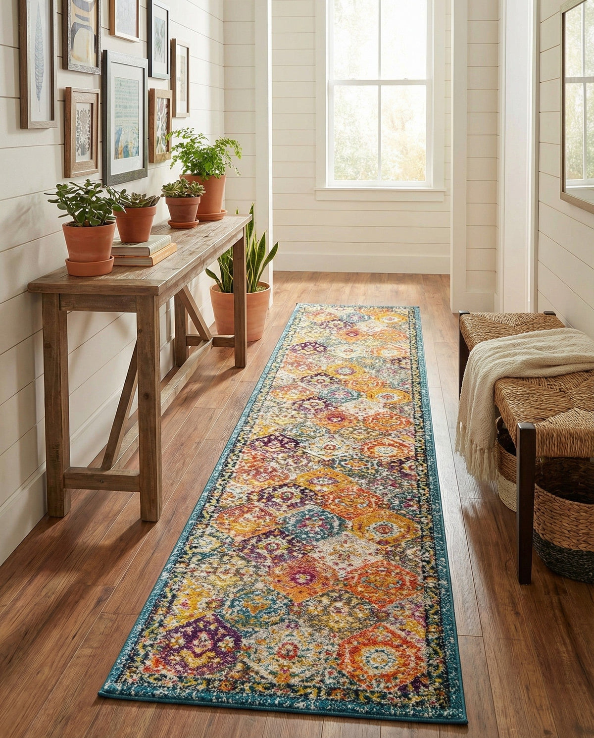 Brighton Terrace Collection Area Rug -  Rottingdean (Multi) Runner Multi  lifestyle 78