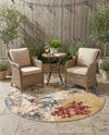 Urban Terrace Collection Area Rug -  Alcove Round Multi  lifestyle 73
