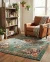 Brighton Terrace Collection Area Rug - Hove (Green) Rectangle Green  lifestyle 18