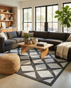 Urban Terrace Collection Area Rug -  Hudson Rectangle Black and White  lifestyle 5