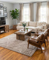 Trellis Haven Collection Area Rug - Havenwood Rectangle Beige  lifestyle 14