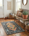 Caspian Wool Collection Area Rug - Ephesus Rectangle Charcoal Gray  lifestyle 10