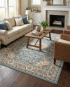 Patio Heritage Collection Area Rug -  Bower Rectangle Blue  lifestyle 26