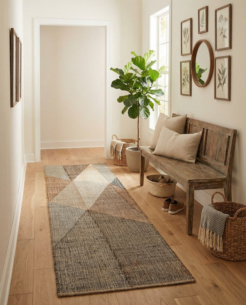 Desert Weave Jute Collection Area Rug -  Mojave Runner Multi  lifestyle 55